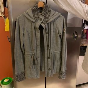 Hollister Zip Front /Button Sweater Jacket